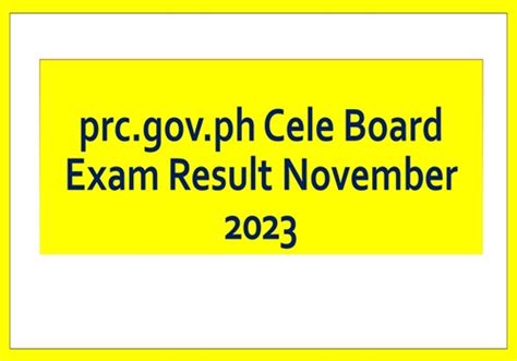 prc cele result november 2023|N.